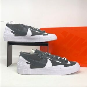 Nike Blazer Low x Sacai Iron Grey White DD1877-002 Unisex Sneakers - Size 8.5